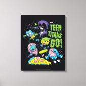 Tien Titans gaan! | Gnarly 90's Pizza Graphic Canvas Afdruk (Voorkant)