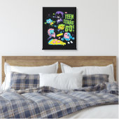 Tien Titans gaan! | Gnarly 90's Pizza Graphic Canvas Afdruk (Insitu (Slaapkamer))