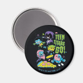 Tien Titans gaan! | Gnarly 90's Pizza Graphic Magneet (Voorkant / Achterkant)