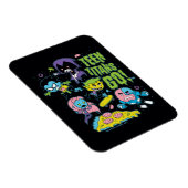 Tien Titans gaan! | Gnarly 90's Pizza Graphic Magneet (Rechterzijde)