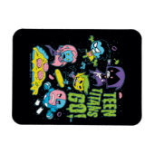 Tien Titans gaan! | Gnarly 90's Pizza Graphic Magneet (Horizontaal)