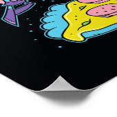 Tien Titans gaan! | Gnarly 90's Pizza Graphic Poster (Hoek)