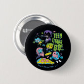 Tien Titans gaan! | Gnarly 90's Pizza Graphic Ronde Button 5,7 Cm (Voorkant /achterkant)