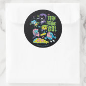 Tien Titans gaan! | Gnarly 90's Pizza Graphic Ronde Sticker (Tas)