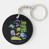 Tien Titans gaan! | Gnarly 90's Pizza Graphic Sleutelhanger (Achterkant)