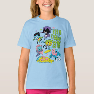 Tien Titans gaan!   Gnarly 90's Pizza Graphic T-shirt