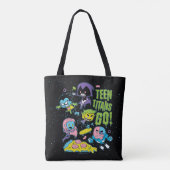 Tien Titans gaan! | Gnarly 90's Pizza Graphic Tote Bag (Achterkant)