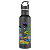 Tien Titans gaan! | Gnarly 90's Pizza Graphic Waterfles (Voorkant)