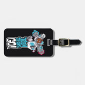 Tien Titans gaan! | Grafisch schilderij van Cyborg Bagagelabel (Voorkant horizontaal)