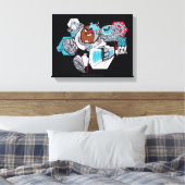 Tien Titans gaan! | Grafisch schilderij van Cyborg Canvas Afdruk (Insitu (Slaapkamer))