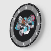 Tien Titans gaan! | Grafisch schilderij van Cyborg Grote Klok (Hoek)