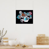 Tien Titans gaan! | Grafisch schilderij van Cyborg Poster (Keuken)