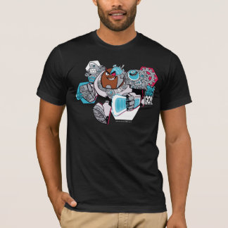 Tien Titans gaan! | Grafisch schilderij van Cyborg T-shirt