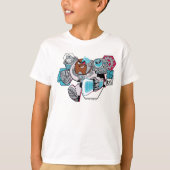 Tien Titans gaan! | Grafisch schilderij van Cyborg T-shirt (Voorkant)