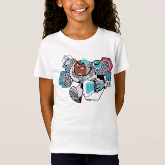 Tien Titans gaan! | Grafisch schilderij van Cyborg T-shirt