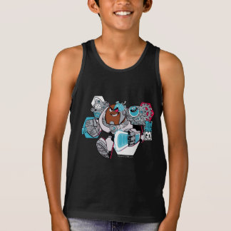 Tien Titans gaan! | Grafisch schilderij van Cyborg T-shirt