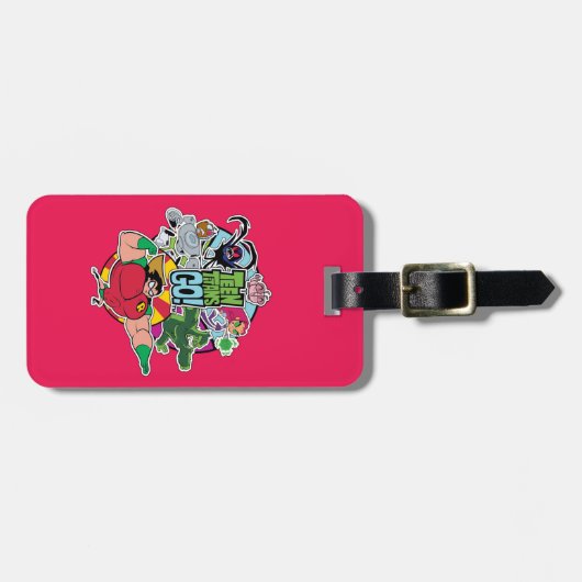 Tien Titans gaan! | Grafisch team van team Bagagelabel (Voorkant horizontaal)