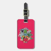 Tien Titans gaan! | Grafisch team van team Bagagelabel (Voorkant verticaal)