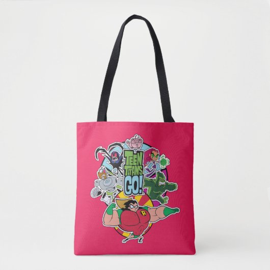 Tien Titans gaan! | Grafisch team van team Tote Bag (Voorkant)