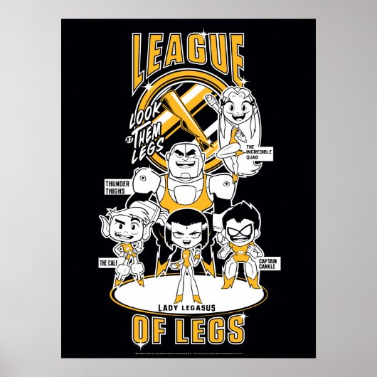 Tien Titans gaan! | Lega Legs Poster (Voorkant)