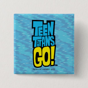 Tien Titans gaan! Logo Vierkante Button 5,1 Cm