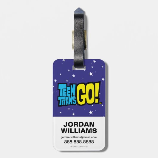 Tien Titans gaan! | Raven Attack Bagagelabel (Achterkant verticaal)