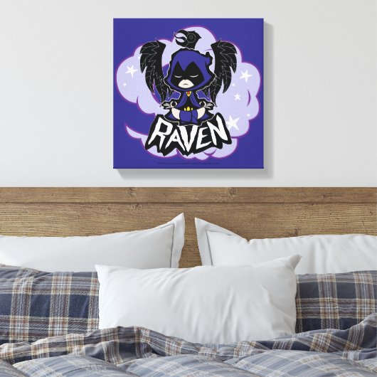 Tien Titans gaan! | Raven Attack Canvas Afdruk (Insitu (Slaapkamer))