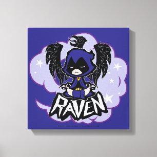 Tien Titans gaan! Raven Attack Canvas Afdruk