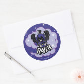 Tien Titans gaan! | Raven Attack Ronde Sticker (Envelop)