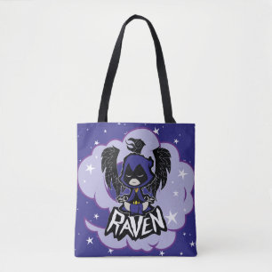 Tien Titans gaan! Raven Attack Tote Bag