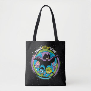 Tien Titans gaan! Raven "Azarath Metrion Zinthos Tote Bag