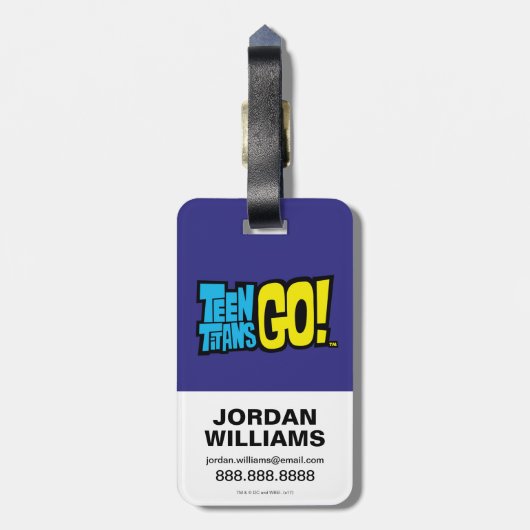 Tien Titans gaan! | Raven Demonic Powers Graphic Bagagelabel (Achterkant verticaal)