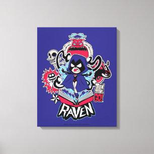 Tien Titans gaan! Raven Demonic Powers Graphic Canvas Afdruk