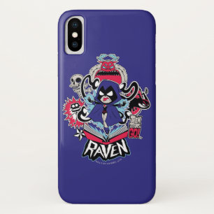 Tien Titans gaan! Raven Demonic Powers Graphic iPhone X Hoesje