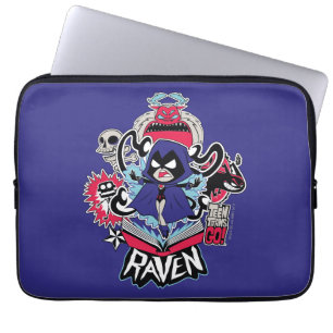 Tien Titans gaan! Raven Demonic Powers Graphic Laptop Sleeve