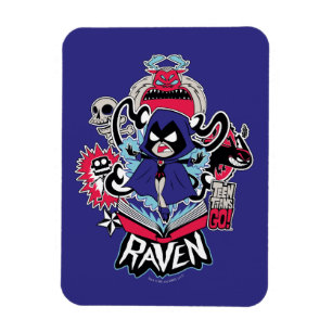 Tien Titans gaan!   Raven Demonic Powers Graphic Magneet