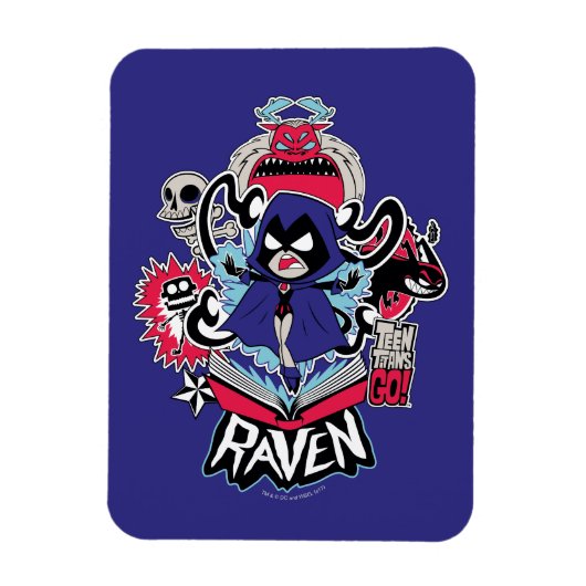 Tien Titans gaan! | Raven Demonic Powers Graphic Magneet (Verticaal)