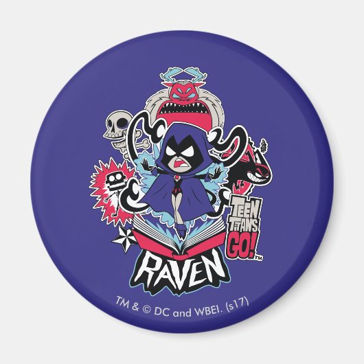 Tien Titans gaan! | Raven Demonic Powers Graphic Magneet (Voorkant)