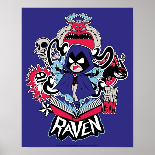 Tien Titans gaan! | Raven Demonic Powers Graphic Poster (Voorkant)