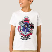 Tien Titans gaan! | Raven Demonic Powers Graphic T-shirt (Voorkant)