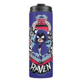 Tien Titans gaan! | Raven Demonic Powers Graphic Thermosbeker (Voorkant)
