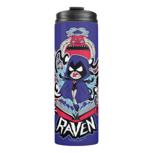 Tien Titans gaan!   Raven Demonic Powers Graphic Thermosbeker