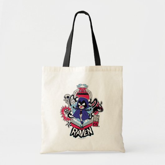 Tien Titans gaan! | Raven Demonic Powers Graphic Tote Bag (Voorkant)