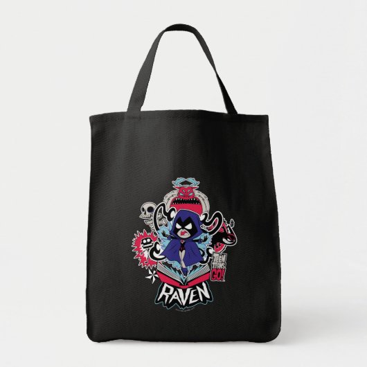 Tien Titans gaan! | Raven Demonic Powers Graphic Tote Bag (Voorkant)
