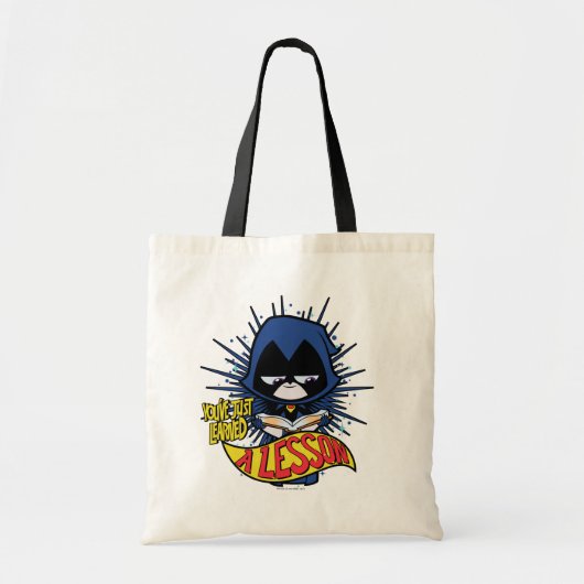 Tien Titans gaan! | Raven "Geleerde les" Tote Bag (Voorkant)