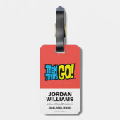 Tien Titans gaan! | Raven "Ik probeer te lezen" Bagagelabel (Achterkant verticaal)