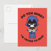 Tien Titans gaan! | Raven "Ik probeer te lezen" Briefkaart (Voorkant / Achterkant)