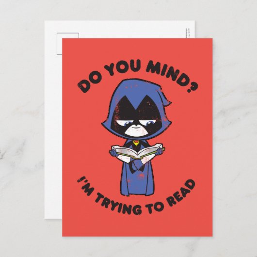 Tien Titans gaan! | Raven "Ik probeer te lezen" Briefkaart (Voorkant / Achterkant)