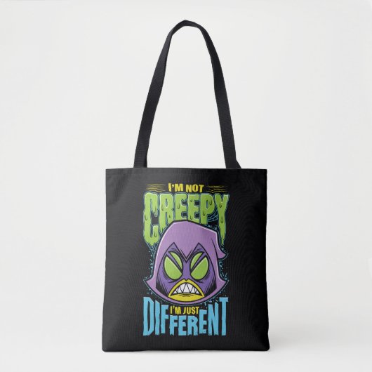 Tien Titans gaan! | Raven "Niet creepy ik ben ande Tote Bag (Voorkant)