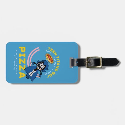 Tien Titans gaan! Raven "Truth Justice Pizza" Bagagelabel (Voorkant horizontaal)